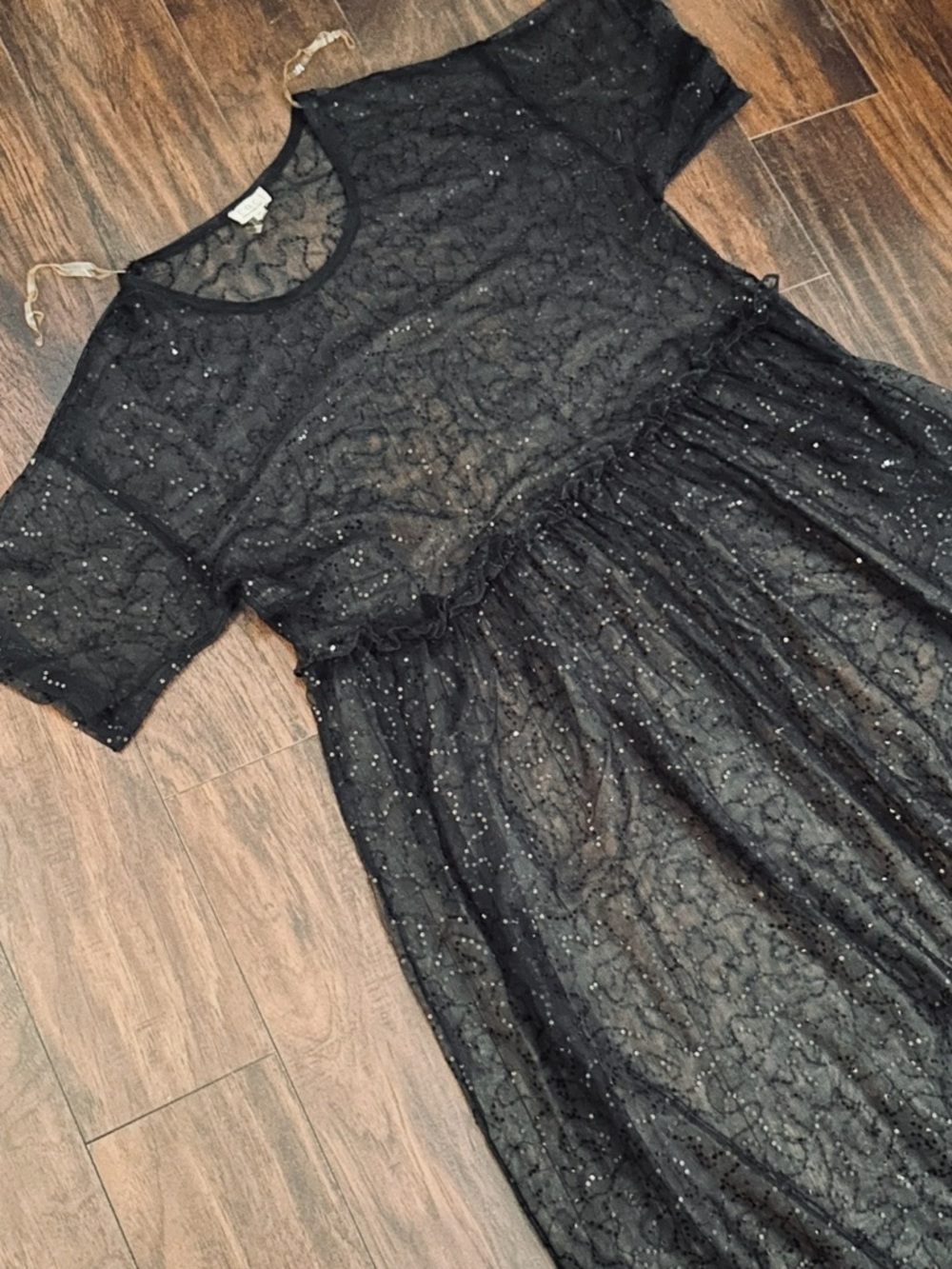 Womens C.O.C. Sheer Sequin Maxi